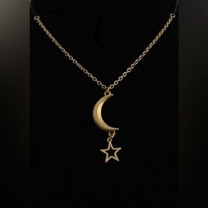 Moon and star necklace